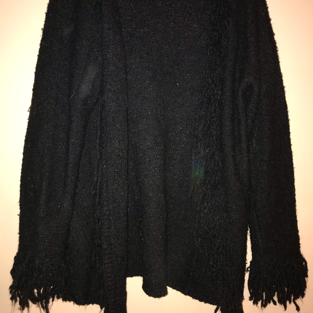Black fuzzy cardigan